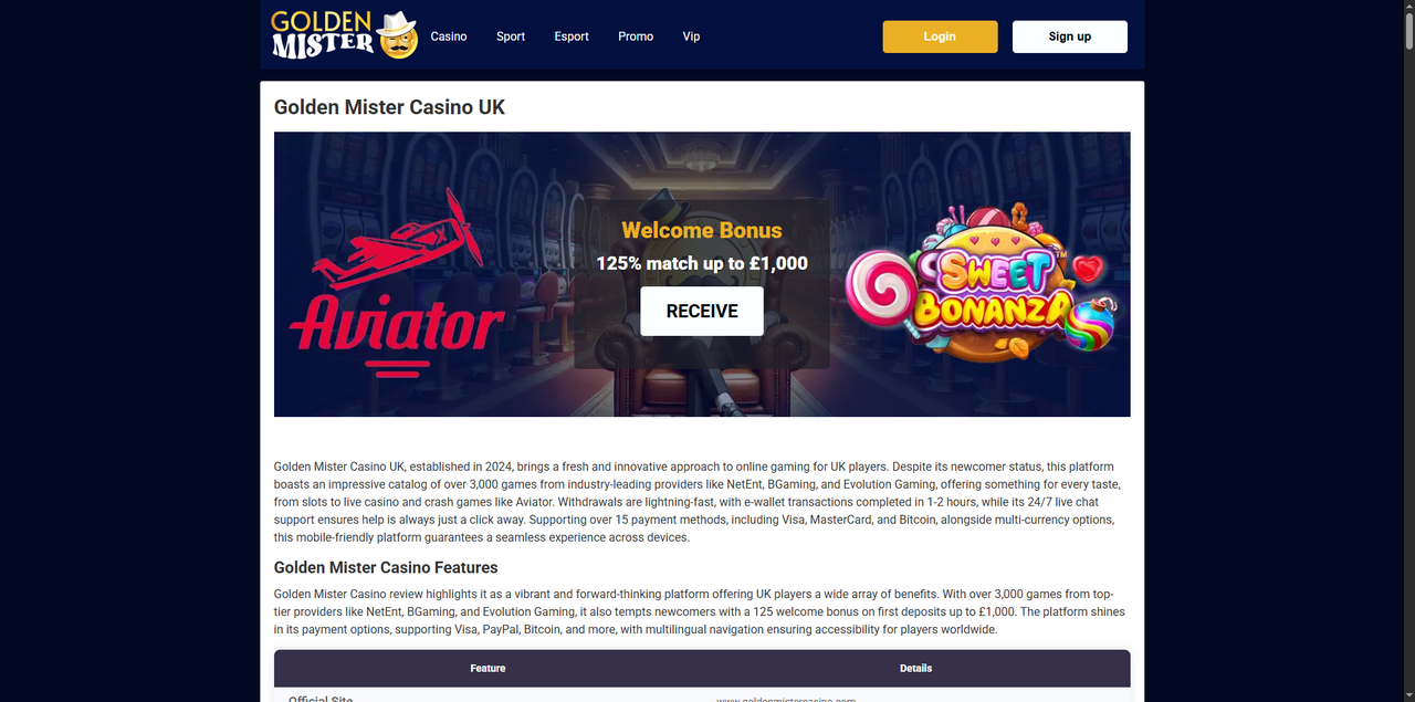 Golden Mister Casino UK 2026 Review – Complete Player Guide Casino