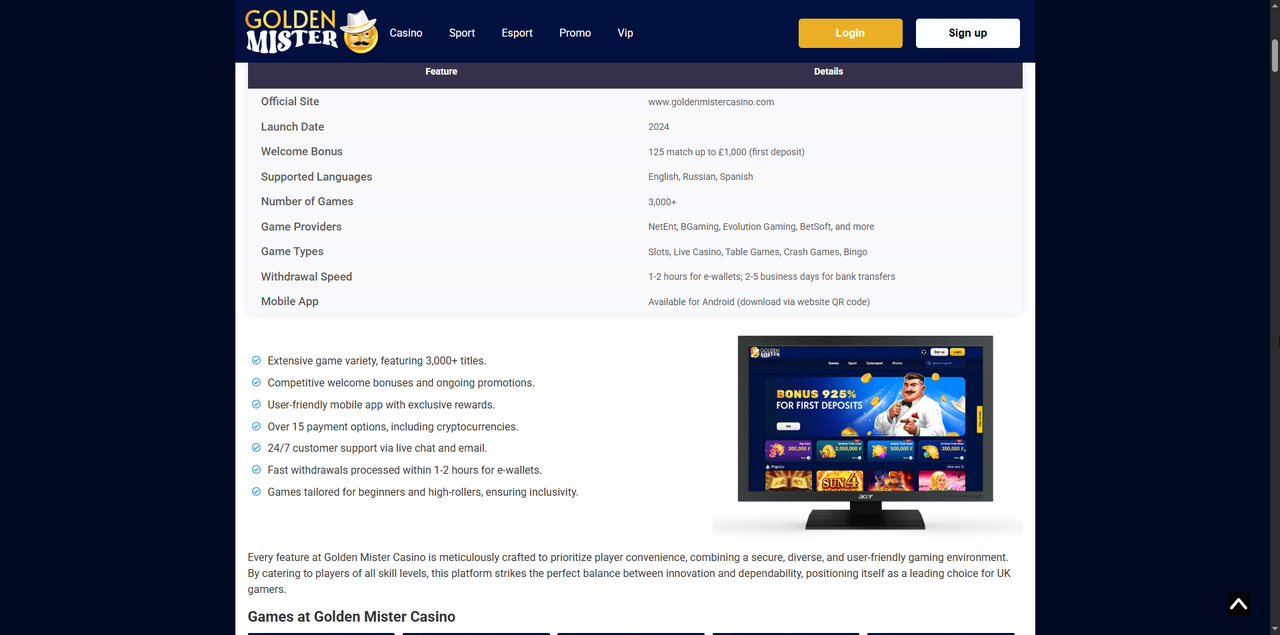 Golden Mister Casino UK 2026 Review – Complete Player Guide Casino